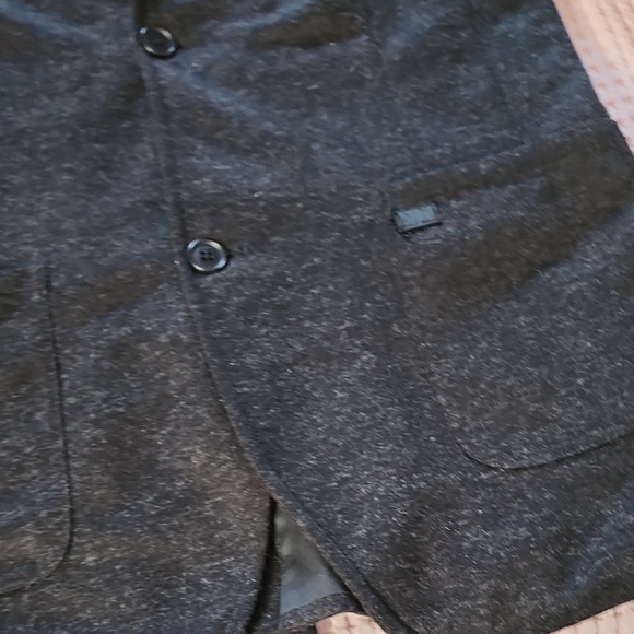 Armani Exchange Dark Gray Jacket with Quilted Sleeves - Picture 4 of 13